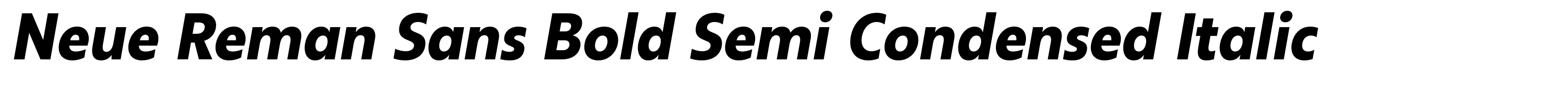 Neue Reman Sans Bold Semi Condensed Italic